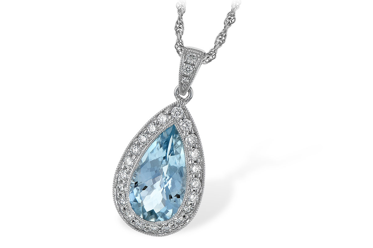 A060-63350: NECKLACE 2.20 AQUA 2.55 TGW