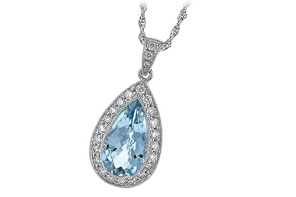 A060-63350: NECKLACE 2.20 AQUA 2.55 TGW