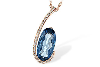 A244-19723: NECK 4.48 LONDON BLUE TOPAZ 4.60 TGW