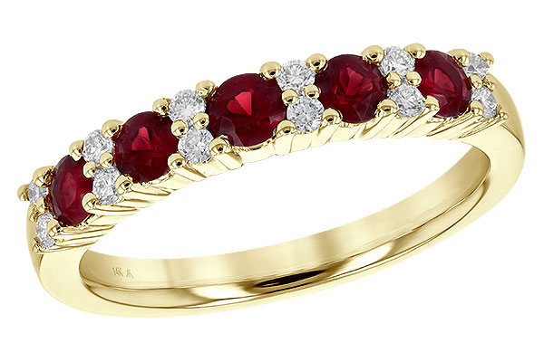 A245-10632: LDS WED RG .66 RUBY .83 TGW
