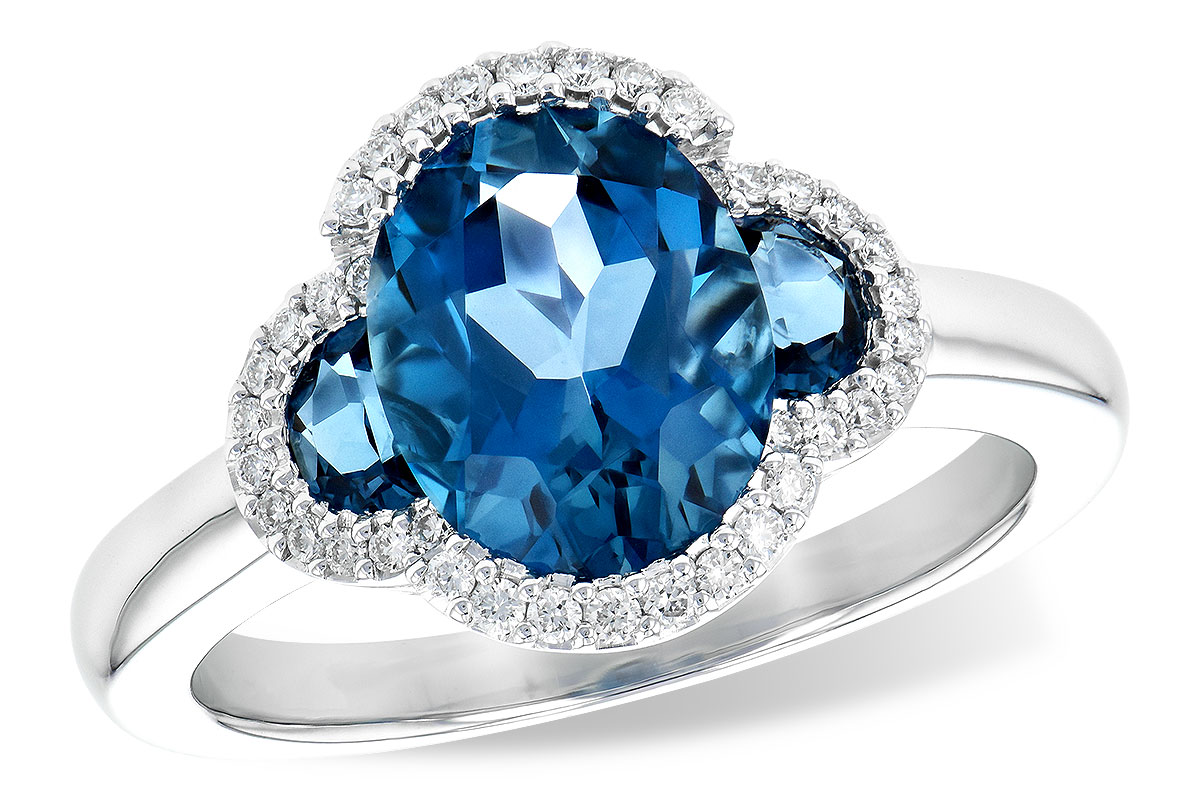 A245-15150: LDS RG 3.04 TW LONDON BLUE TOPAZ 3.20 TGW