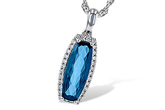 A245-16914: NECK 1.58 LONDON BLUE TOPAZ 1.70 TGW