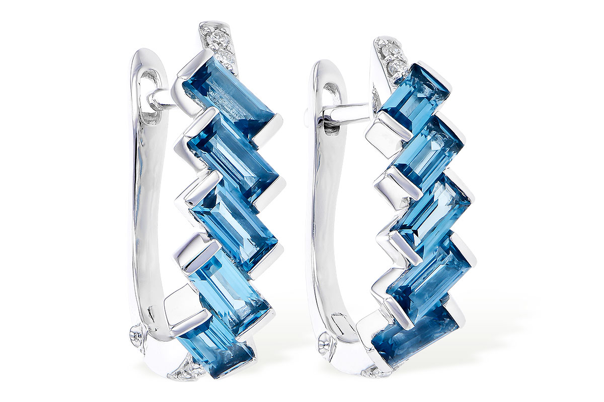 A327-89696: EARR 1.45 LONDON BLUE TOPAZ 1.50 TGW