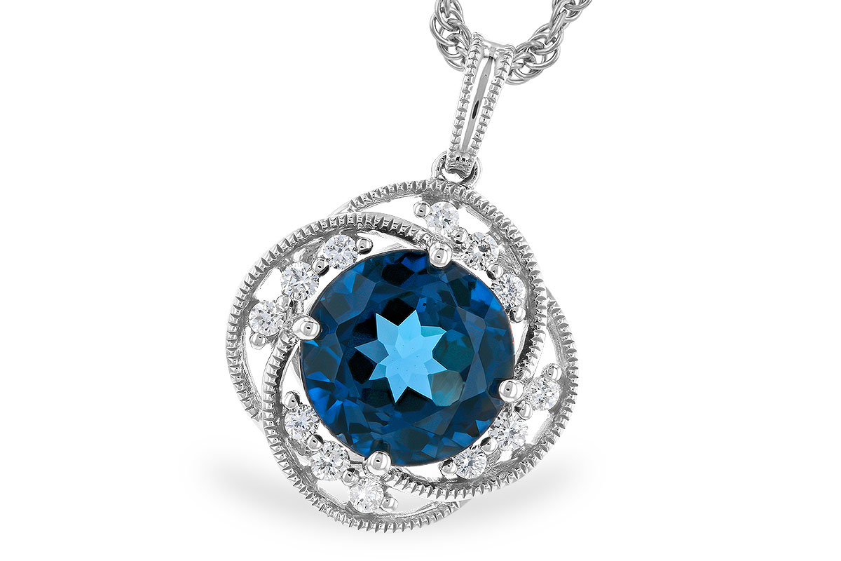 A328-76069: NECK 2.90 LONDON BLUE TOPAZ 3.05 TGW (9MM LBT)