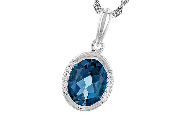 A328-76978: NECK 1.90 TW LONDON BLUE TOPAZ 1.93 TGW (9x7 LBT)