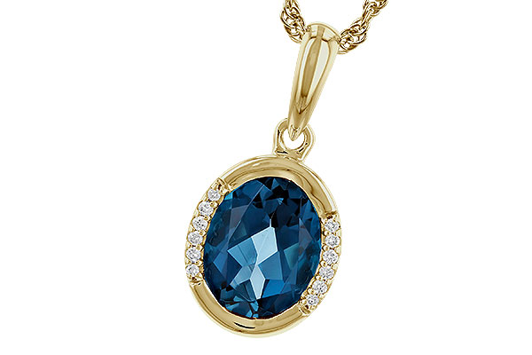 A328-76978: NECK 1.90 TW LONDON BLUE TOPAZ 1.93 TGW (9x7 LBT)