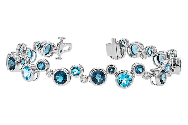 A328-77832: BRACELET 15.65 TW BLUE TOPAZ 15.95 TGW