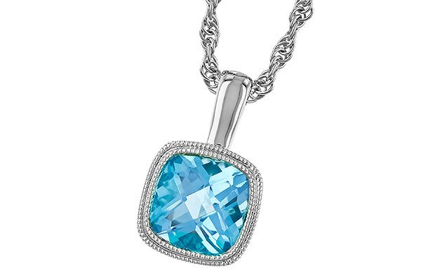 A328-78814: NECKLACE 1.10 CT BLUE TOPAZ