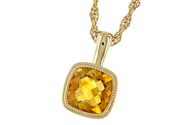 A328-79641: NECKLACE .75 CT CITRINE