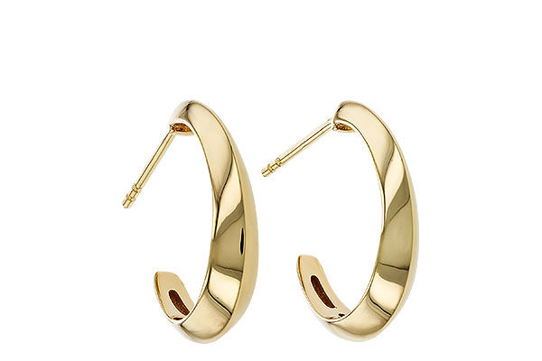A329-66041: GOLD EARRINGS (19MM)