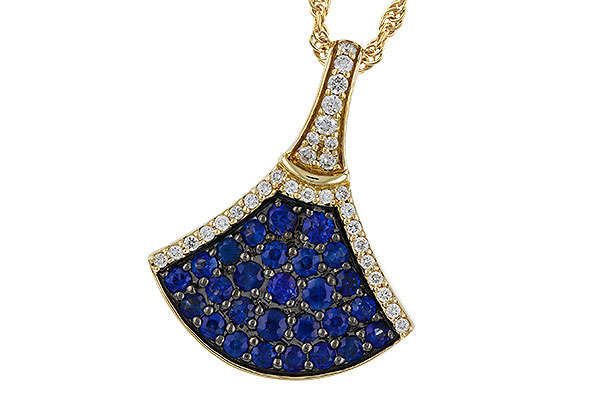A329-67905: NECKLACE .71 TW SAPPHIRE .85 TGW