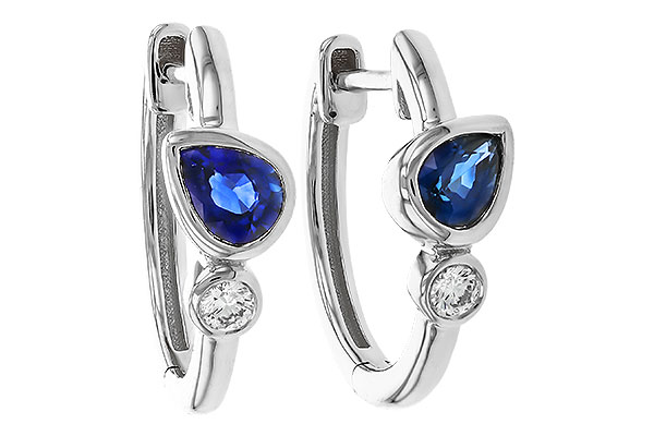A329-68814: EARRINGS .51 SAPPHIRE .57 TGW