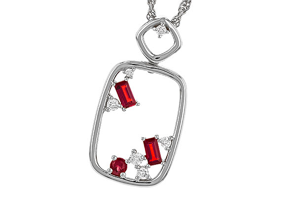 A329-69678: NECKLACE .33 TW RUBY .44 TGW