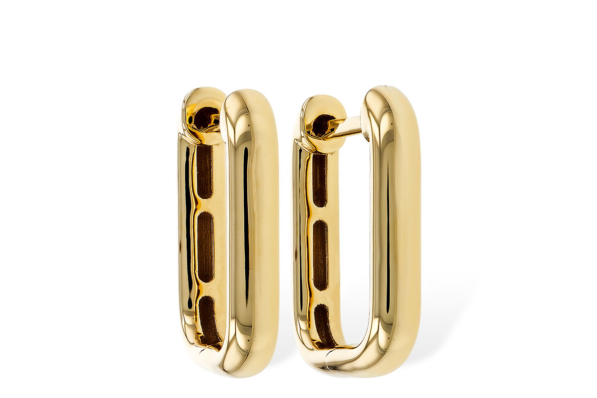 A329-70632: GOLD EARRINGS (15MM)