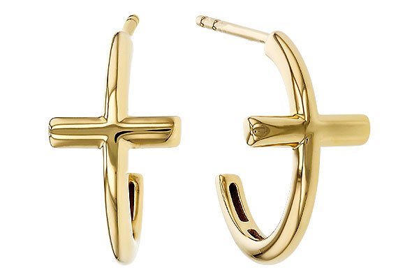 A329-71469: GOLD EARRINGS (14MM)