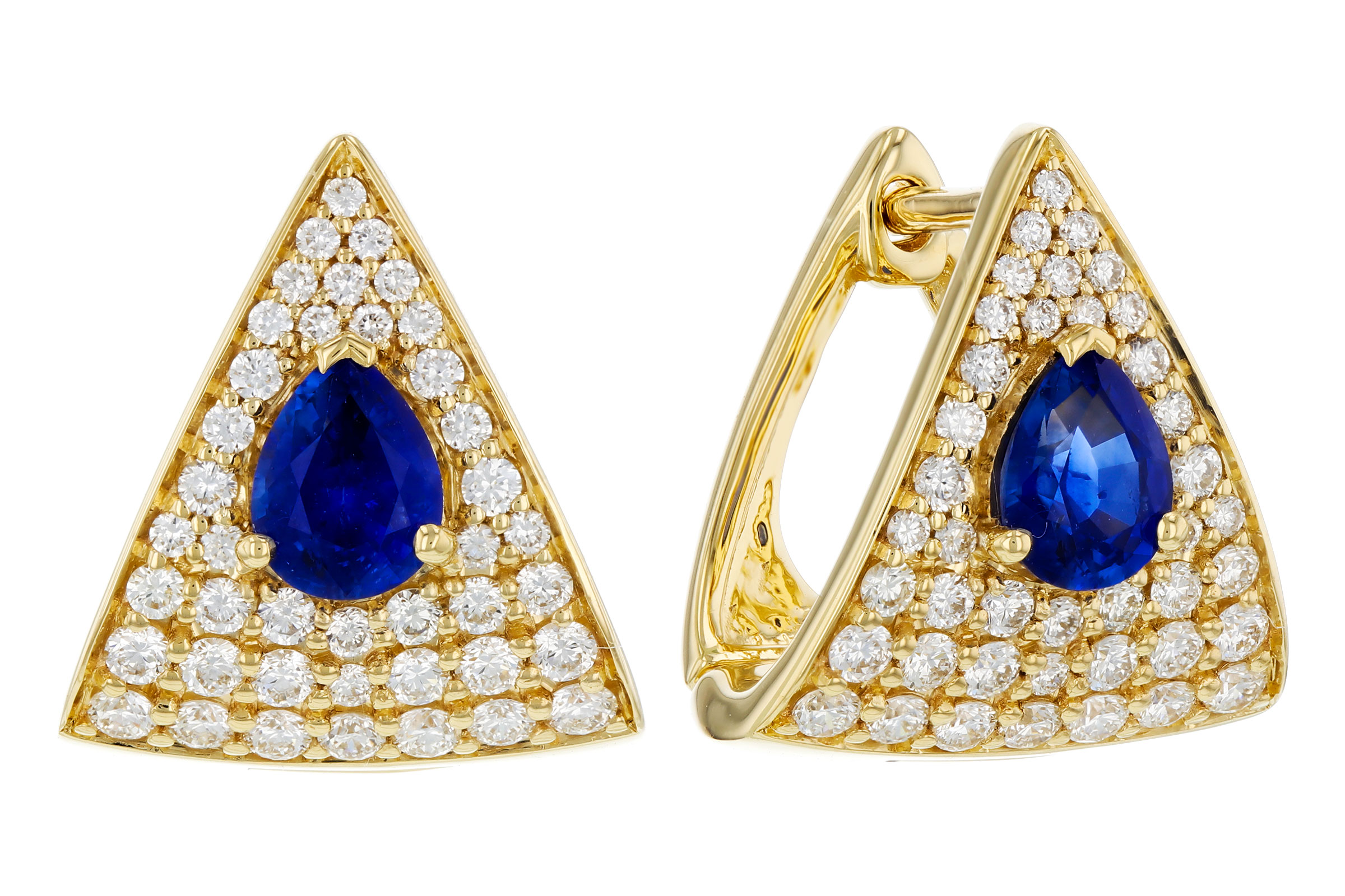 A330-56978: EARRINGS .65 TW SAPPHIRE 1.20 TGW (5x4MM SA)