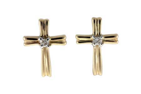 B055-16950: EARRINGS .03 TW