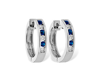 B056-03278: EARRINGS .16 SAPP .26 TGW
