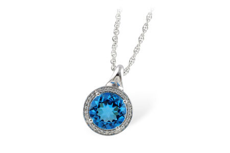 B242-39723: NECK 3.87 BLUE TOPAZ 4.01 TGW