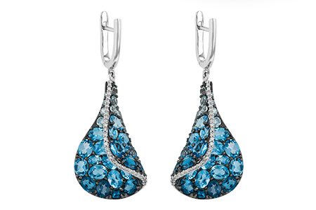 B242-41478: EARR 6.86 BLUE TOPAZ 7.05 TGW