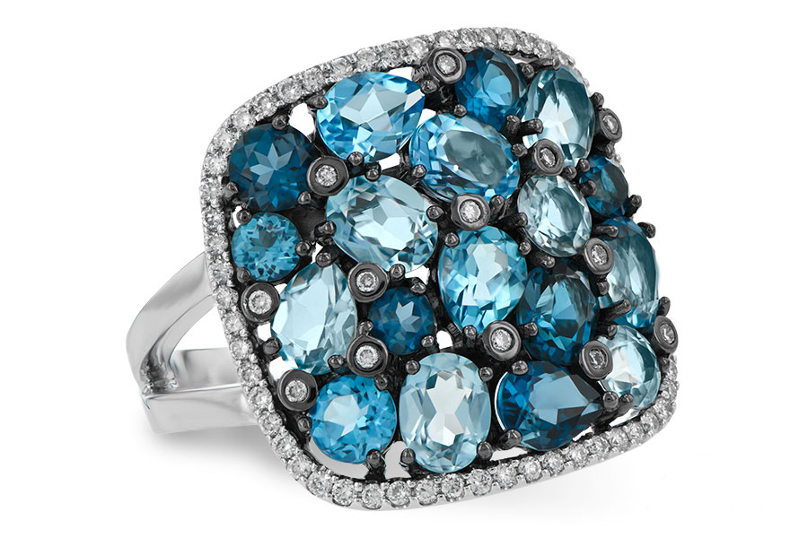 B242-41487: LDS RG 3.67 BLUE TOPAZ 3.94 TGW