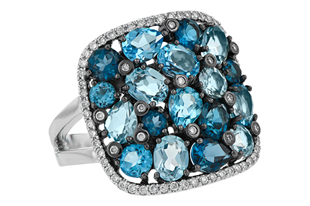 B242-41487: LDS RG 3.67 BLUE TOPAZ 3.94 TGW