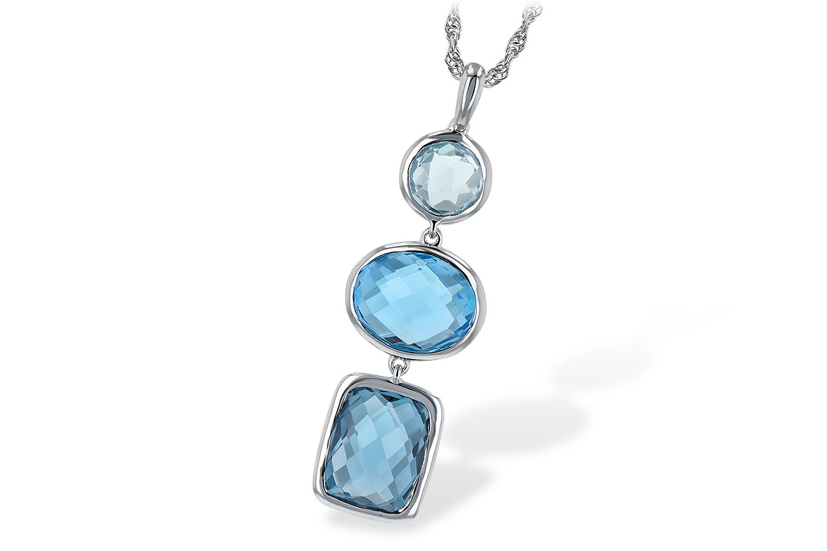 B244-19696: NECK 7.85 BLUE TOPAZ TW