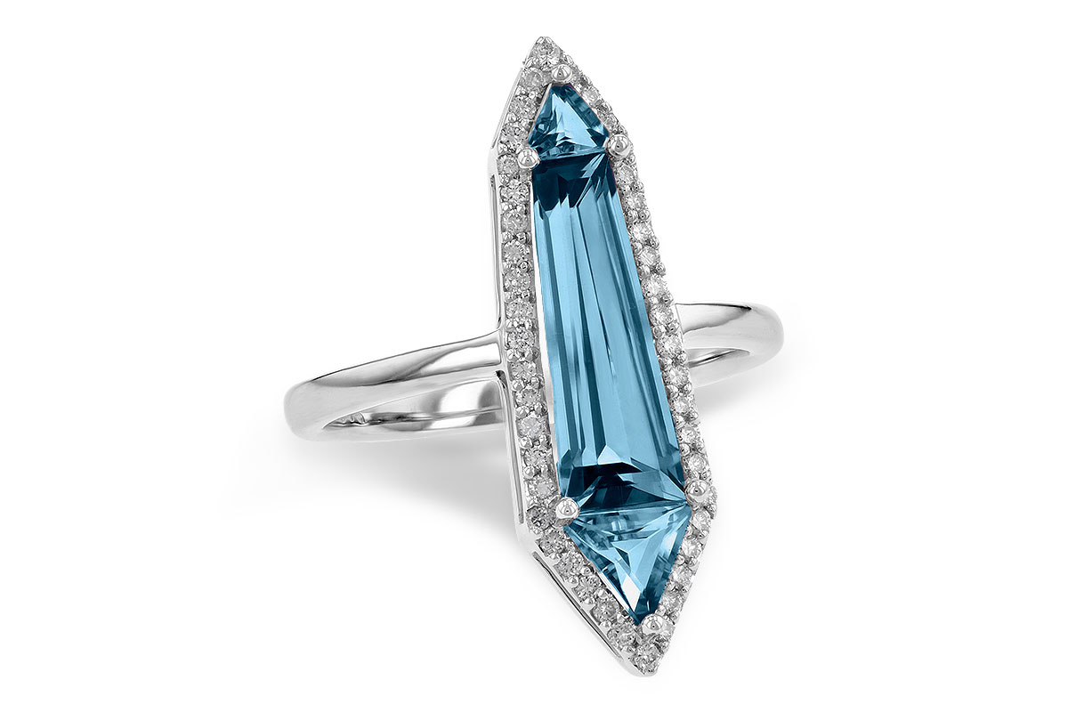 B245-10587: LDS RG 2.20 LONDON BLUE TOPAZ 2.41 TGW