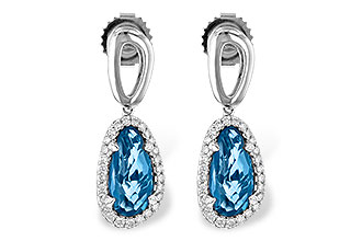 B245-16923: EARR 4.05 LONDON BLUE TOPAZ 4.36 TGW