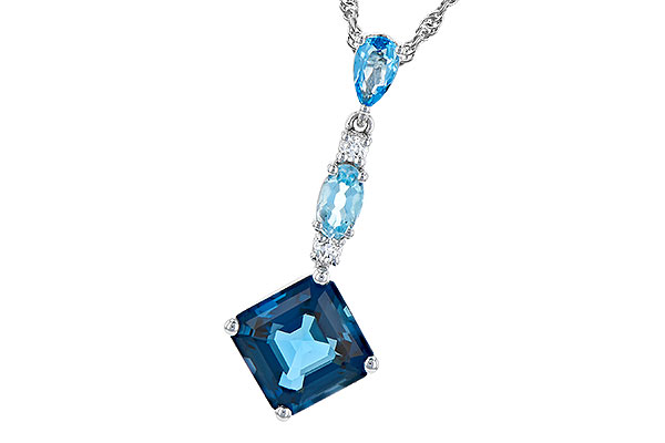 B327-85132: NECK 2.95 TW BLUE TOPAZ 3.00 TGW