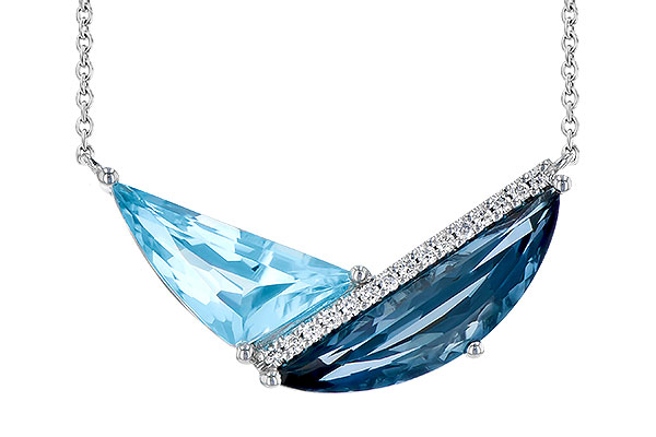 B327-85150: NECK 4.66 BLUE TOPAZ 4.75 TGW (18")