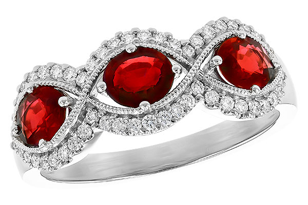 B327-86059: LDS WED RG 1.10 TW RUBY 1.35 TGW (6x4MM RUBY)