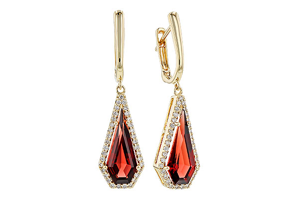 B328-75132: EARR 3.16 TW GARNET 3.40 TGW