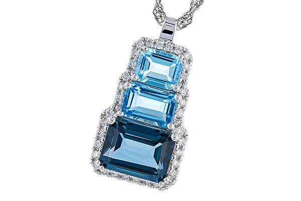 B328-76078: NECK 2.48 TW BLUE TOPAZ 2.64 TGW