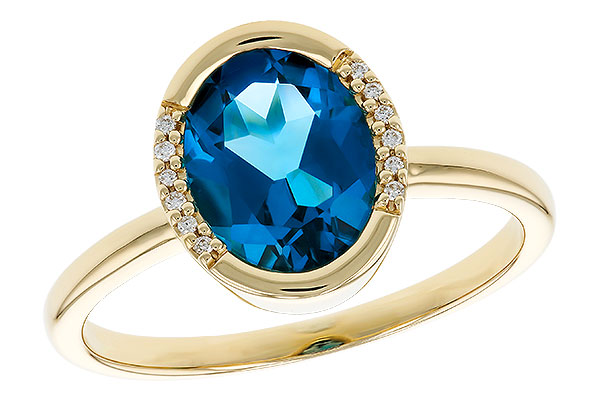 B328-76978: LDS RG 1.90 TW LONDON BLUE TOPAZ 1.93 TGW(9x7 LBT)
