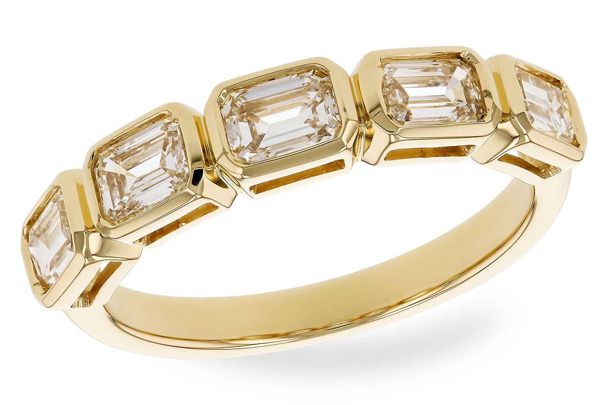 B328-77905: LDS DIA WED RG 1.20 TW EMERALD CUTS
