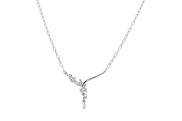 B328-79678: NECKLACE 1.22 TW FANCY CUT DIAMONDS (18")