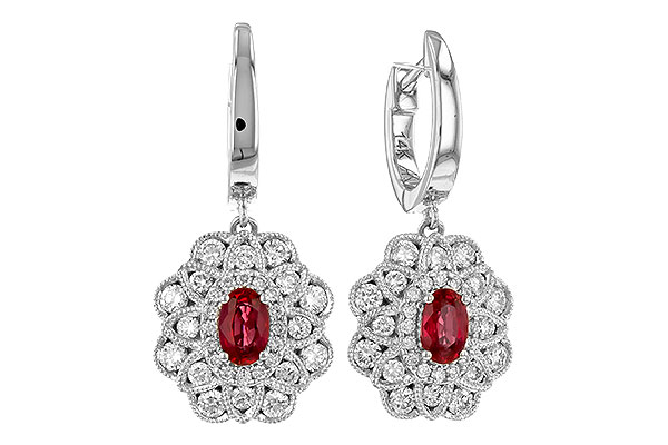 B328-80578: EARR .56 TW RUBY 1.30 TGW (5x3MM RUBY)