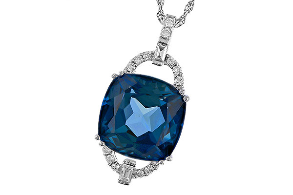 B329-65150: NECK 9.00 LONDON BLUE TOPAZ 9.20 TGW (12MM LBT)
