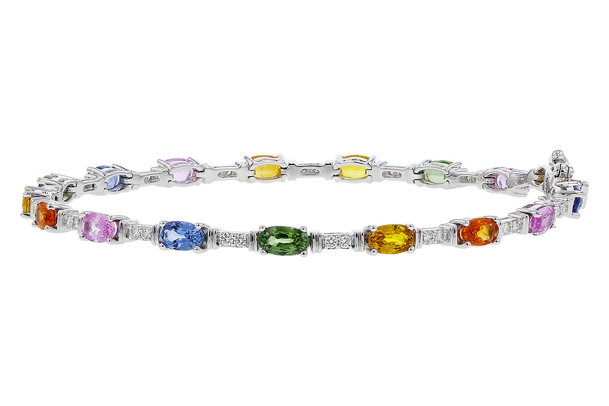 B329-66078: BRACELET 4.76 MULTI-COLOR SAPPH 5.08 TGW (7")