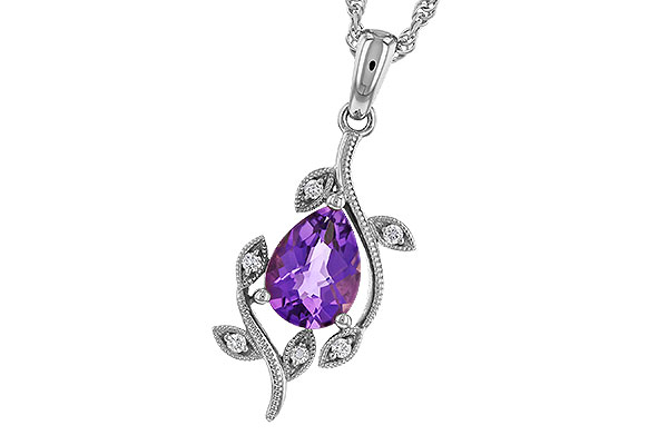 B329-66959: NECKLACE .88 AMETHYST .93 TGW (8x6MM AMY)