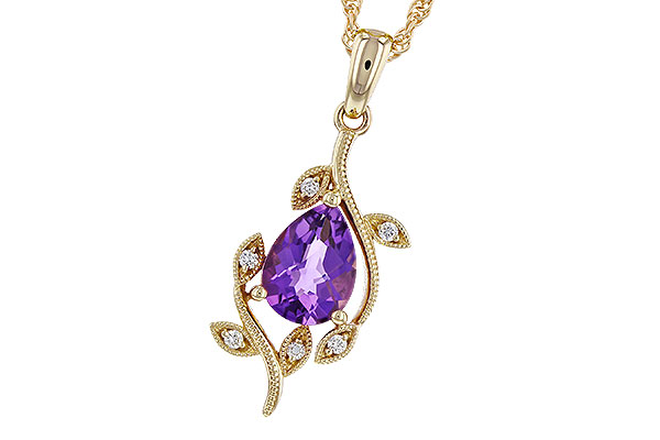 B329-66959: NECKLACE .88 AMETHYST .93 TGW (8x6MM AMY)