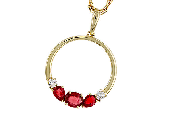 B329-67887: NECKLACE .79 RUBY .89 TGW