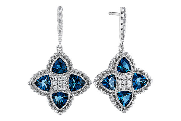 B329-68741: EARRINGS 1.73 LONDON BLUE TOPAZ 1.82 TGW