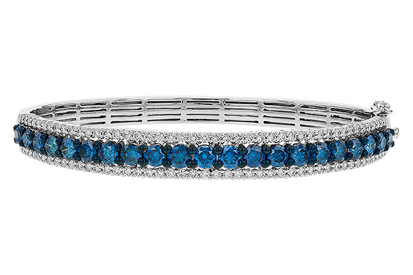 B329-68787: BANGLE 4.05 BLUE DIAS 5.50 TW