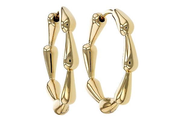 B329-69687: GOLD EARRINGS (21MM)