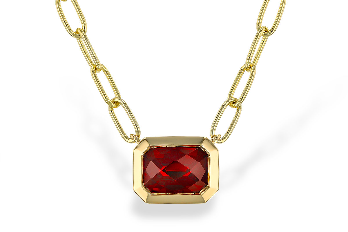 B329-69705: NECKLACE 1.45 GARNET (18")