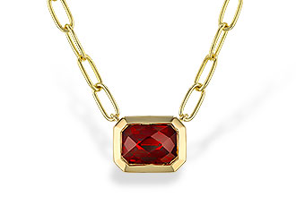 B329-69705: NECKLACE 1.45 GARNET (18")