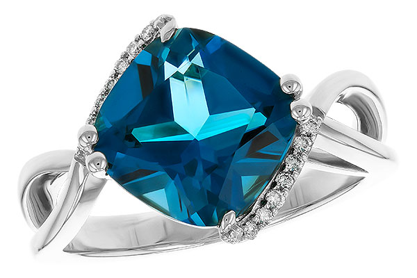 B329-70596: LDS RG 4.42 LONDON BLUE TOPAZ 4.50 TGW (10MM LBT)