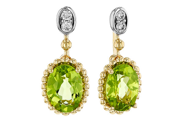 B329-71523: EARR 1.36 TW PERIDOT 1.42 TGW (7x5MM OV)